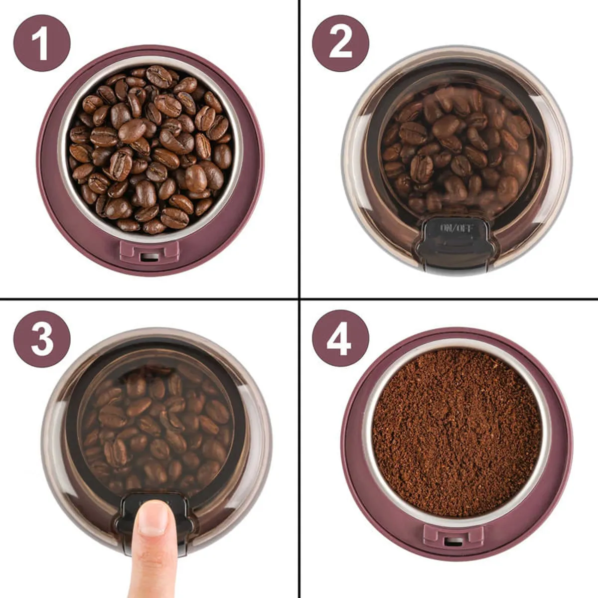 CHEF MASTER - Molino de Café eléctrico molinillo almendras pimienta Vino Tinto