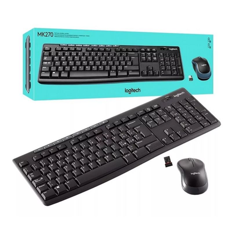 LOGITECH - COMBO TECLADO Y MOUSE LOGITECH MK270 INALAMBRICO