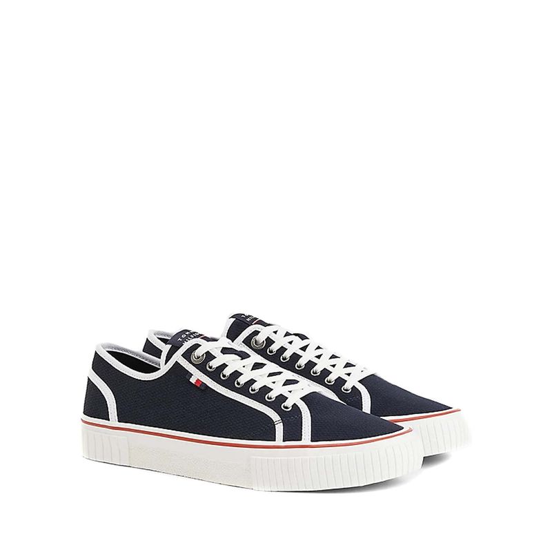 TOMMY HILFIGER - Tenis De Lona Con Suela Vulcanizada Tommy Hilfiger