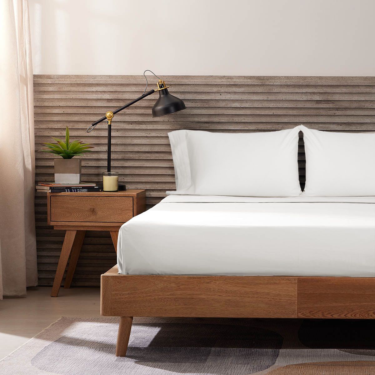 DISTRIHOGAR - Juego de Sábanas Cairo 400 Hilos Algodón Egipcio Doble