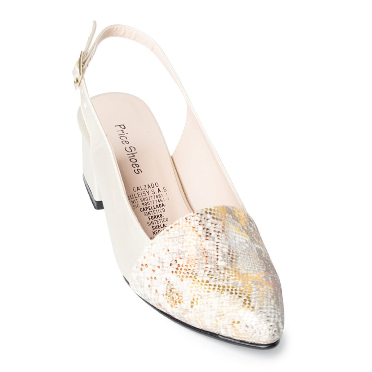 PRICE SHOES - Price Shoes Tacon Bajo Para Mujeres 542684CHAMPANA