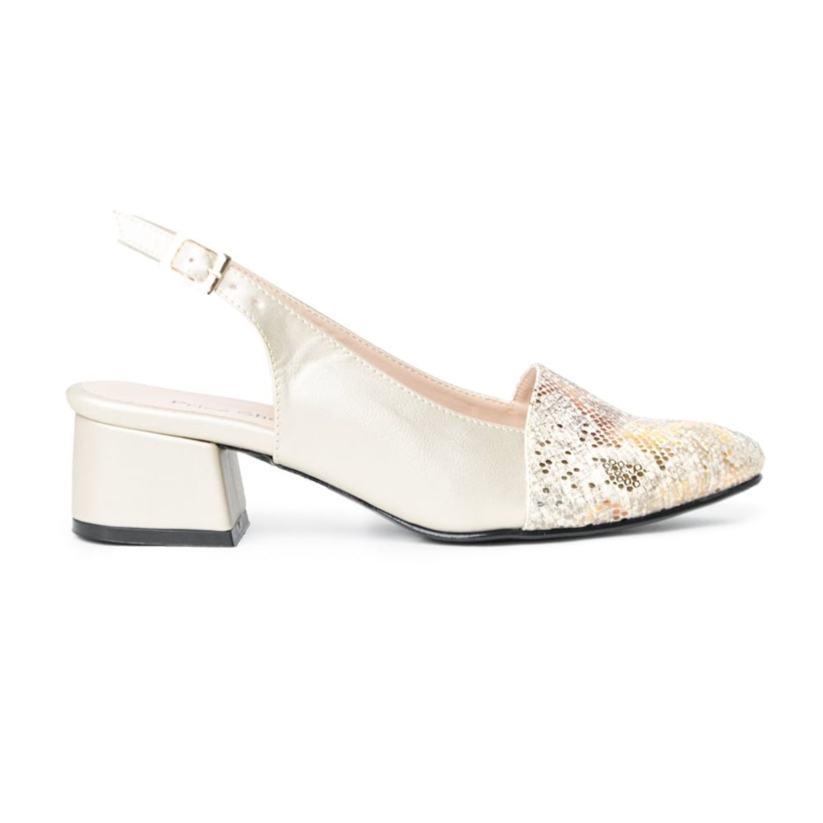 PRICE SHOES - Price Shoes Tacon Bajo Para Mujeres 542684CHAMPANA