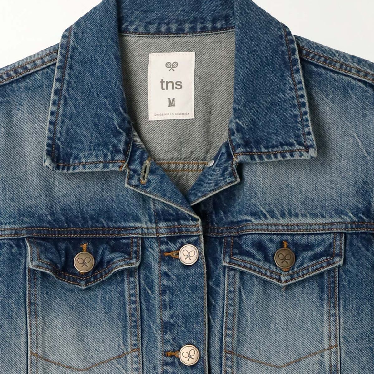 TENNIS - Chaqueta azul en denim para mujer