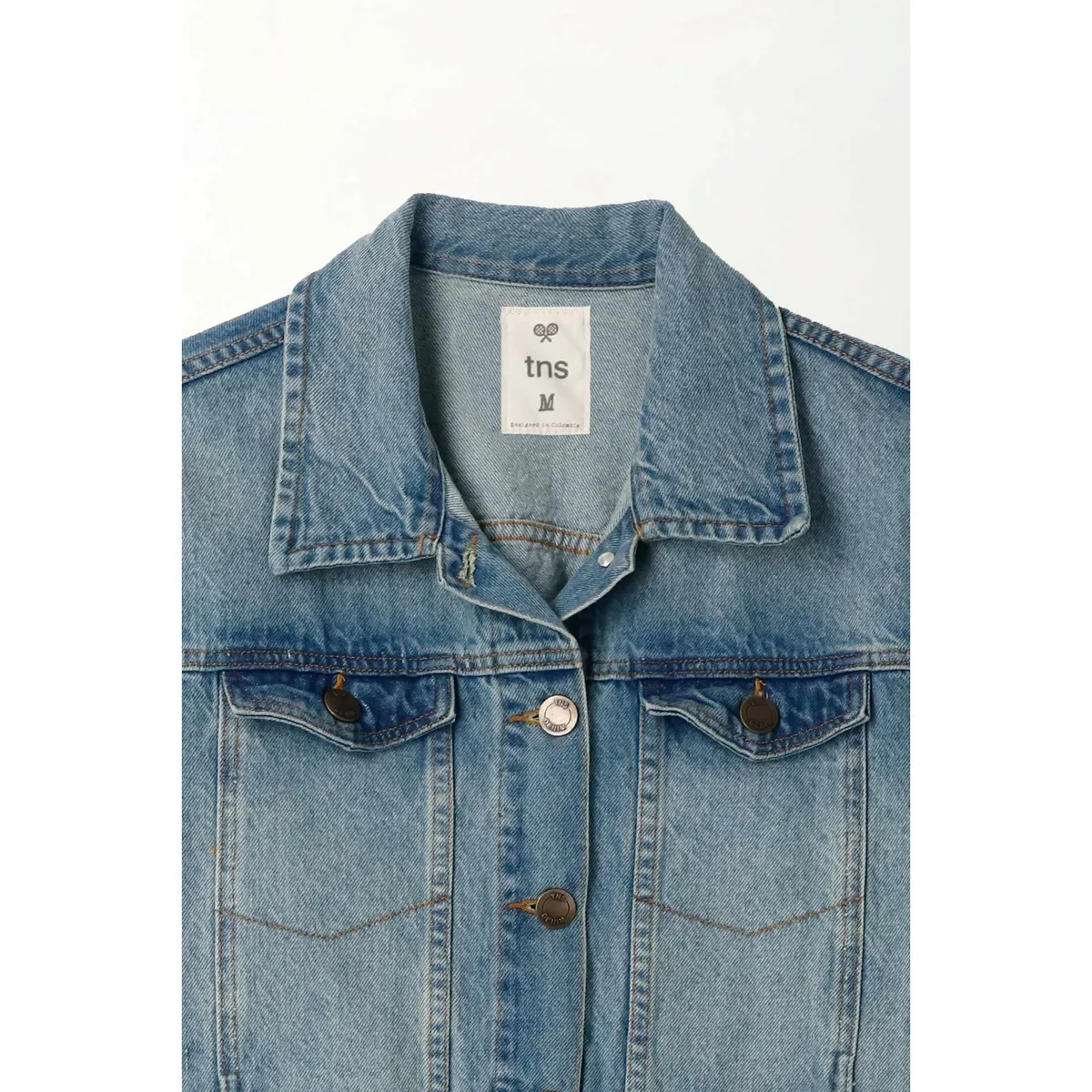 TENNIS - Chaqueta azul en denim para mujer