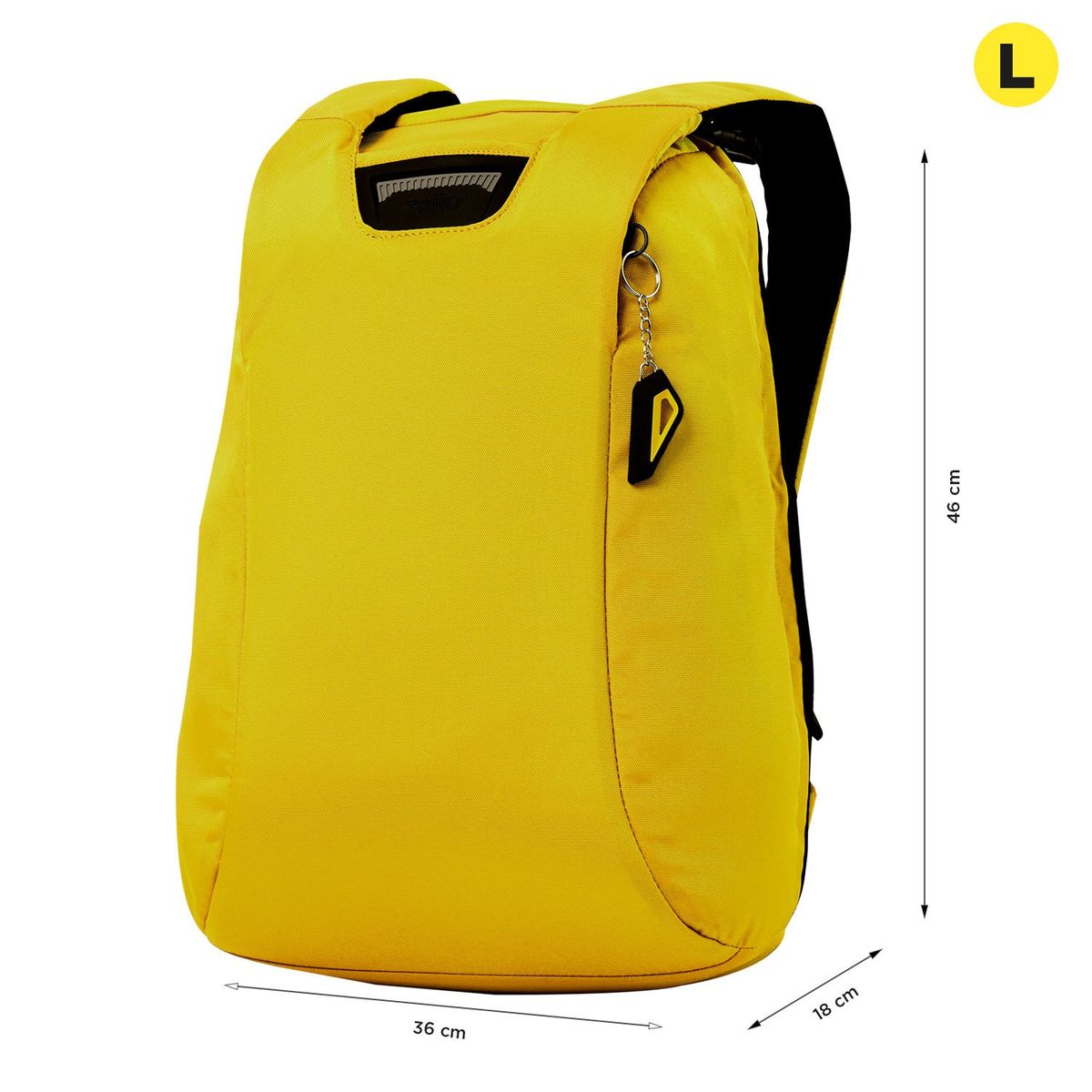 TOTTO - Morral Antirrobo Bunker Pack 4.0 Porta PC 15.4" Amarillo