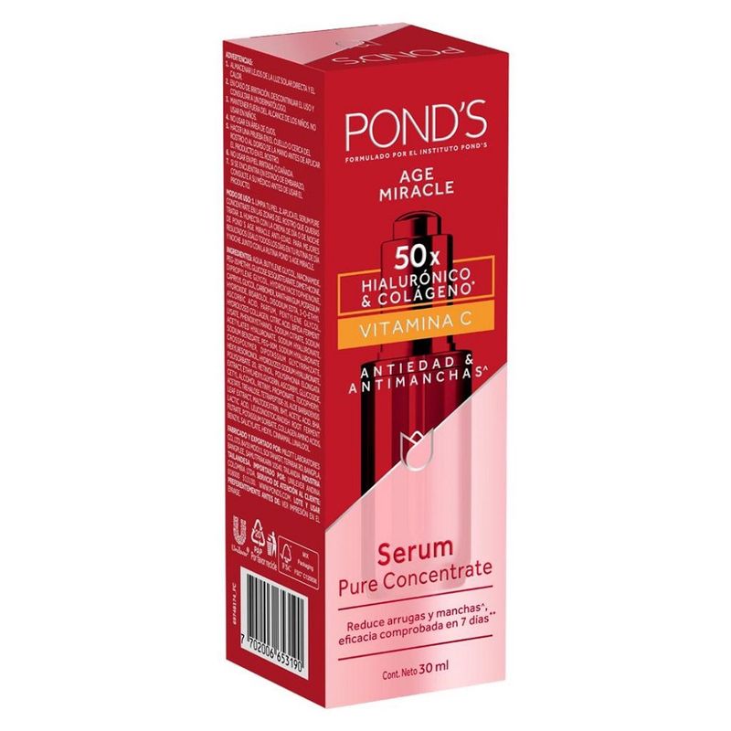 PONDS - Sérum Ponds Age Miracle Vitamina C + Ácido Hialurónic X 30ml