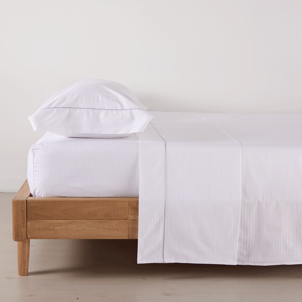 DISTRIHOGAR - Juego de Sábanas 300 Hilos Algodón Sesgo Plata King