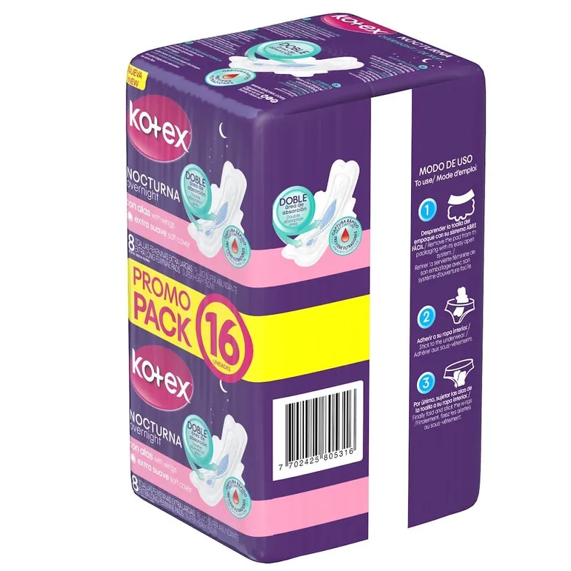 KOTEX - Oferta Toallas Higienicas Kotex Nocturnas X 16Und