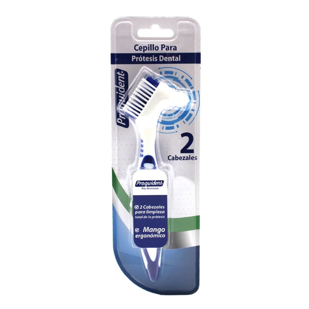 PROQUIDENT - Cepillo Proquident Protesis Dental 2 Cabezales