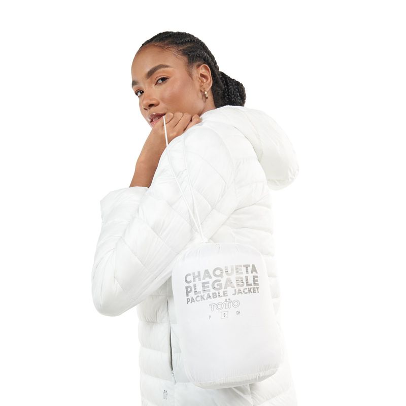 TOTTO - Chaqueta para mujer Blanca Colorfull