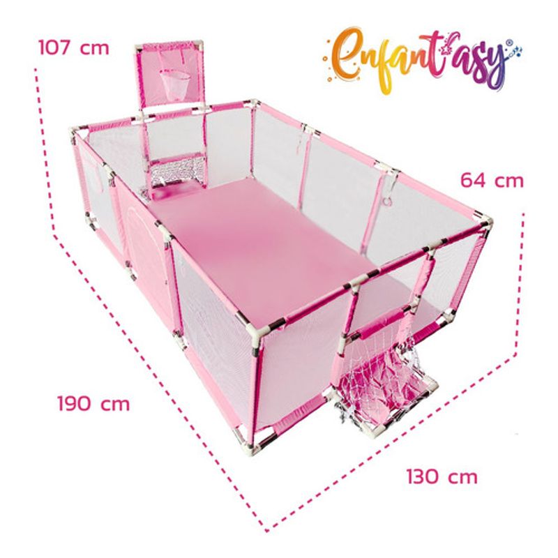 MUNDO BEBE - corral para bebes y niños multifuncional rosado