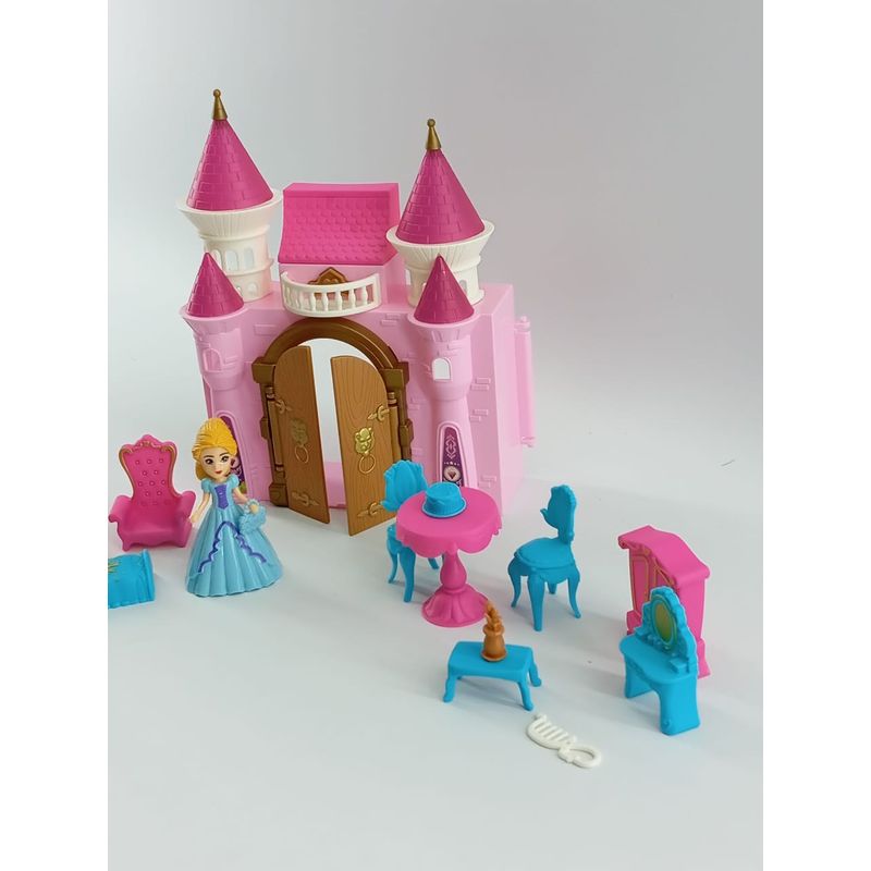 JUGUETERIA EXPRESS - Castillo Juguete Para Niñas Con Accesorios Rosa