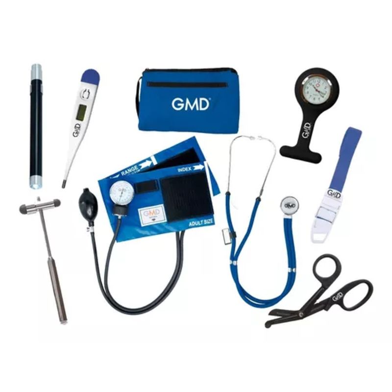 GMD - Kit Completo Enfermería Uso Clínico Y Estudiantil 8 Piezas Azul Ceruleo