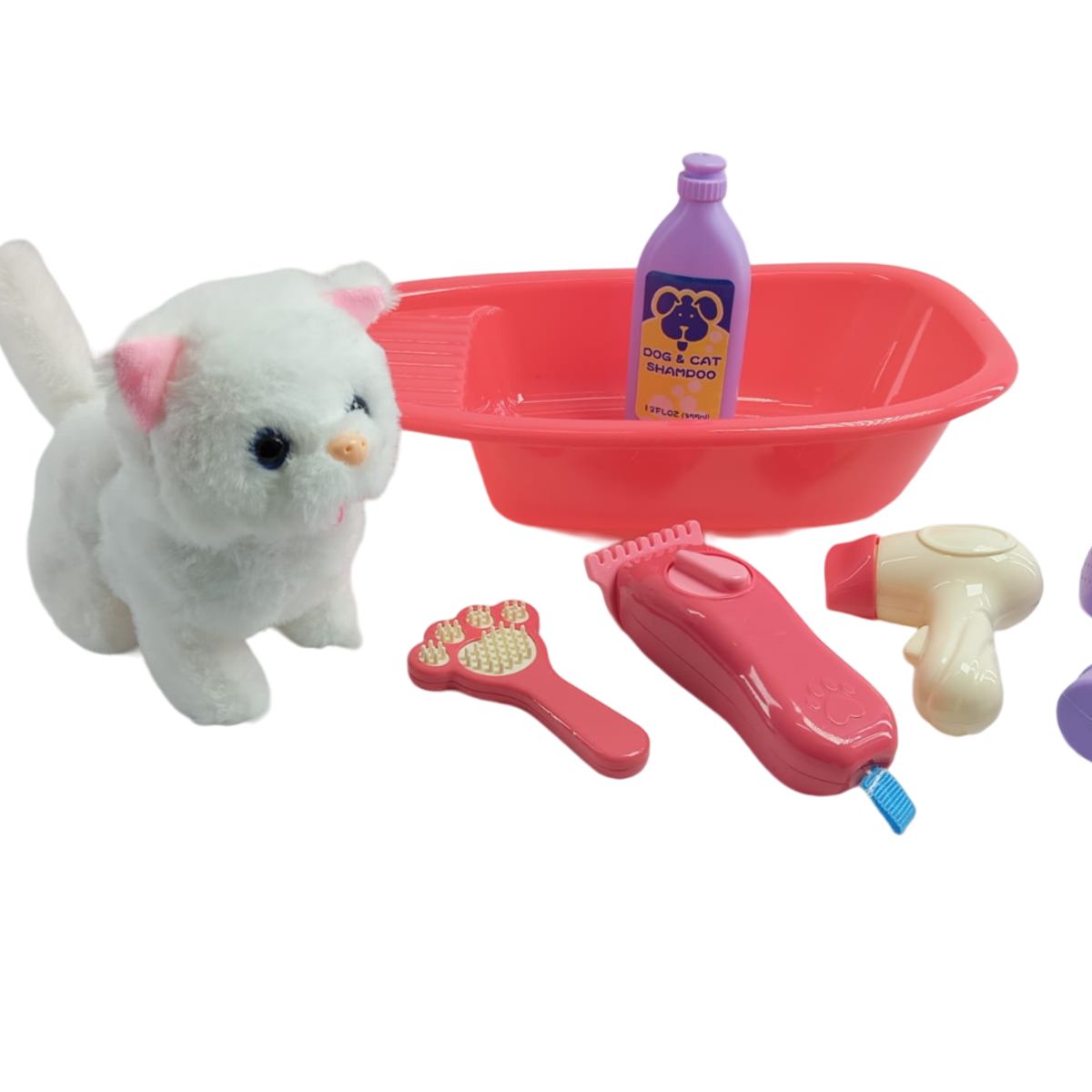 JUGUETERIA EXPRESS - Juguete Mascota Gato Electronico Con Bañera Y Accesorios