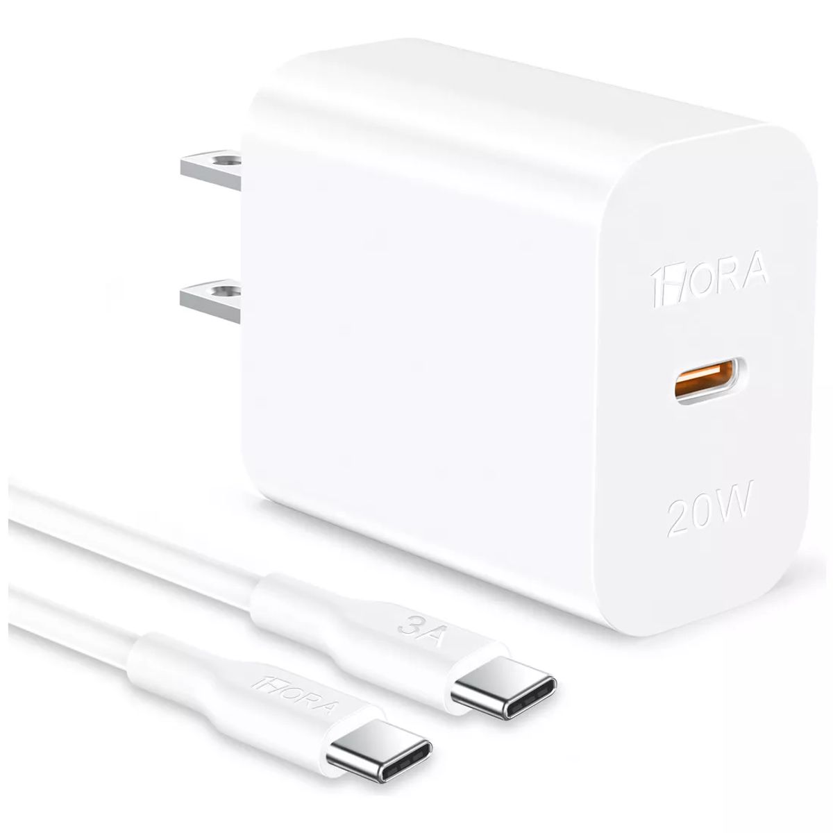 1HORA - Cargador Tipo C Carga Rápida Pd 20w Con Cable C A C Compatible Android