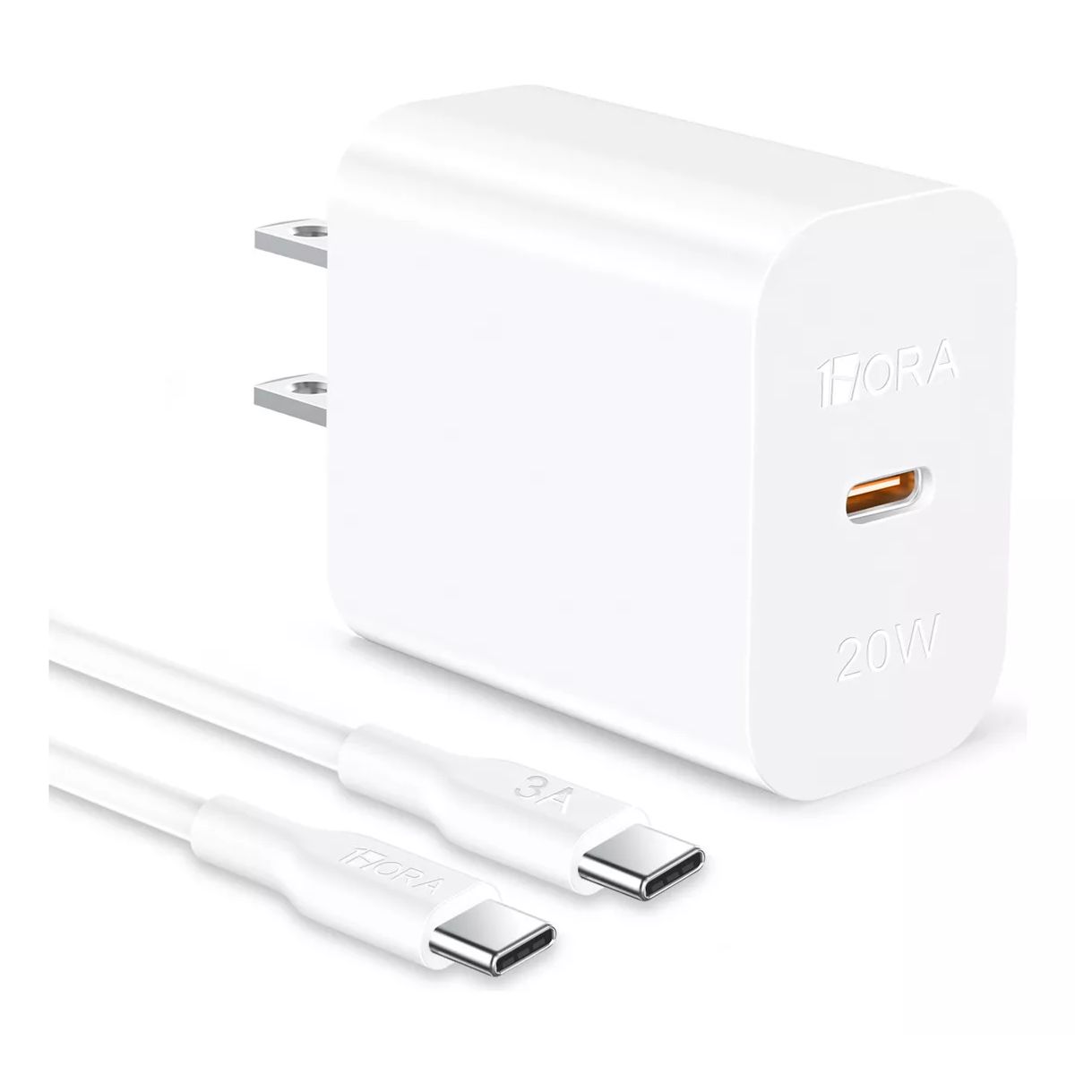 1HORA - Cargador Tipo C Carga Rápida Pd 20w Con Cable C A C Compatible Android