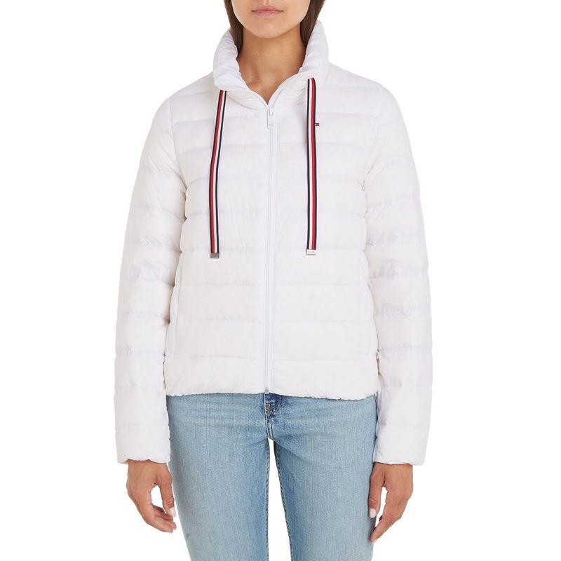 TOMMY HILFIGER - Chaqueta blanca acolchada con logo bordado Tommy Hilfiger
