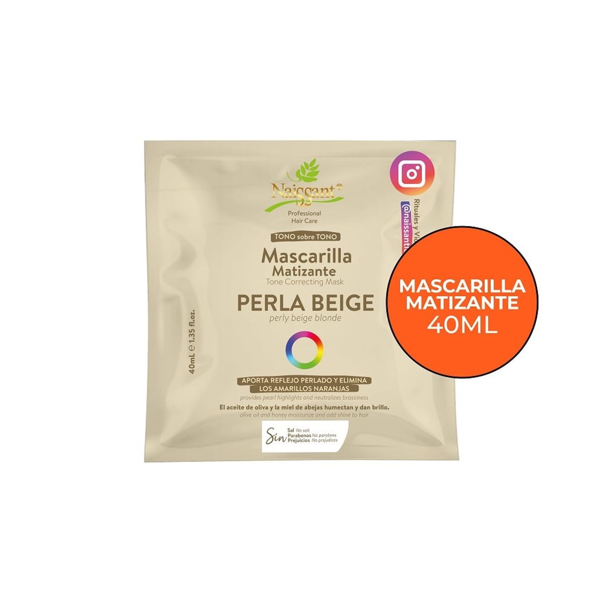 NAISSANT - Mascarilla Matizante Naissant Perla Beige X 40ml