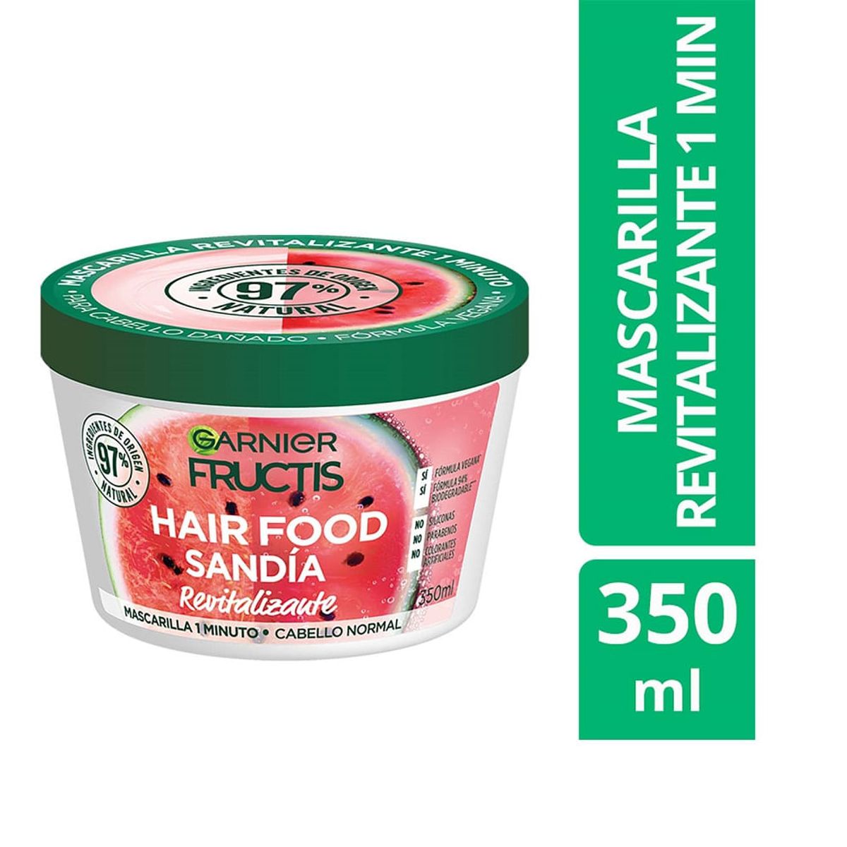 GARNIER - Mascarilla Fructis Hair Food Sandia X 350ml