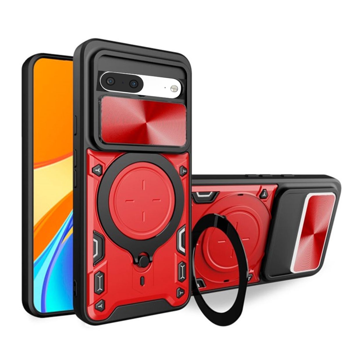 GENERICO - Estuche Armo Anti-golpe Para Google Pixel 7 Rojo