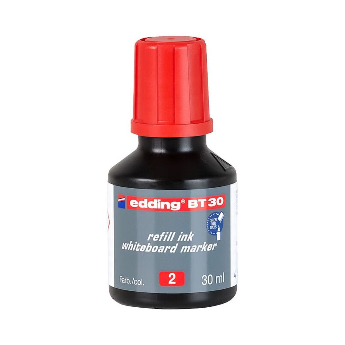 EDDING - Tinta Edding Bt30 Pizarron Blanco Recargable Por Goteo 30m Color Rojo
