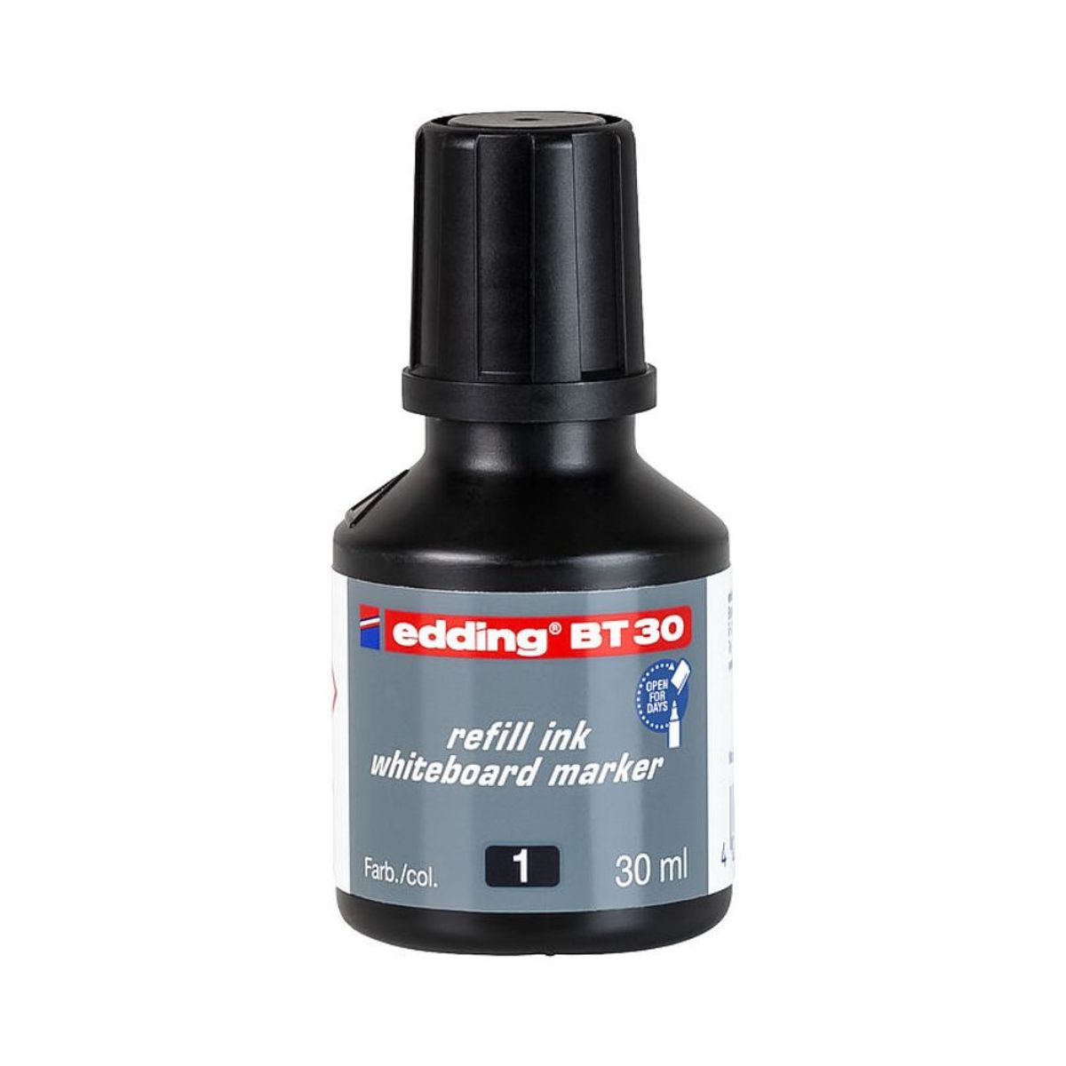 EDDING - Tinta Edding Bt30 Pizarron Blanco Recargable Por Goteo 30m Color Negro