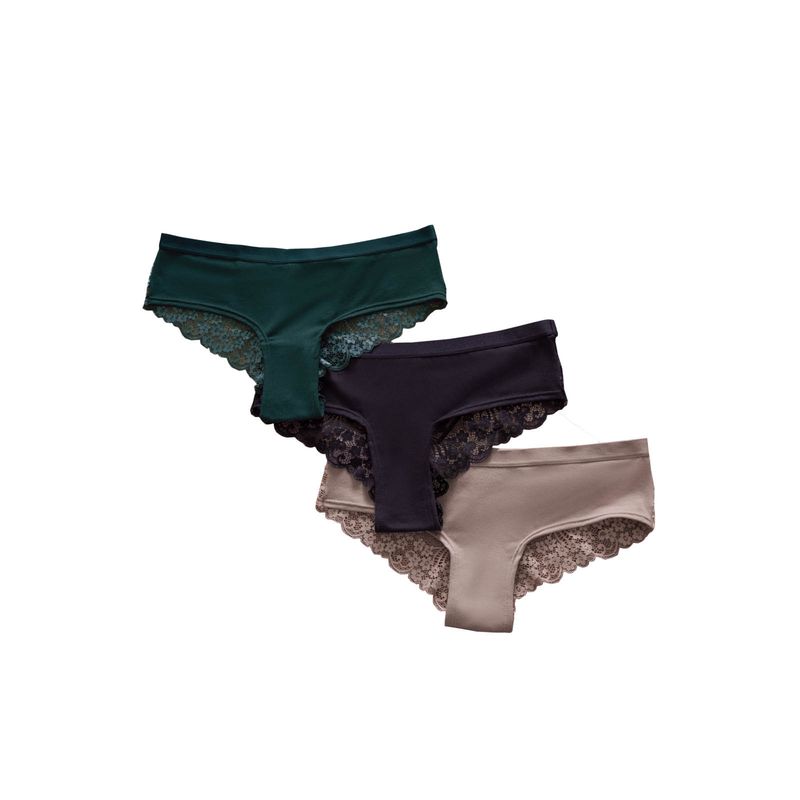 FORMAS INTIMAS - Cachetero Paq X3 Multicolor FI 9806