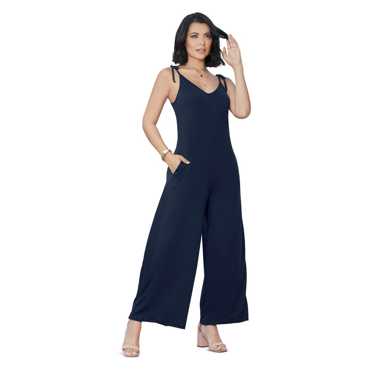 MARKETING PERSONAL - Enterizo Largo Exterior Azul Navy Mp 7230