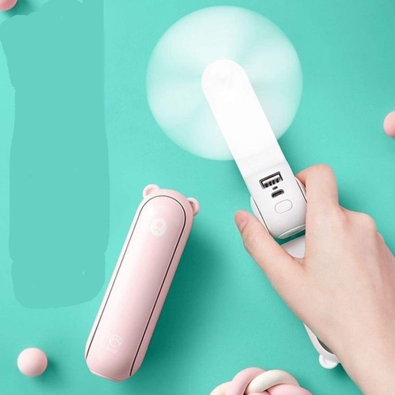 GENERICO - Mini ventilador de mano plegable enfriador CON LINTERNA FK23D-87