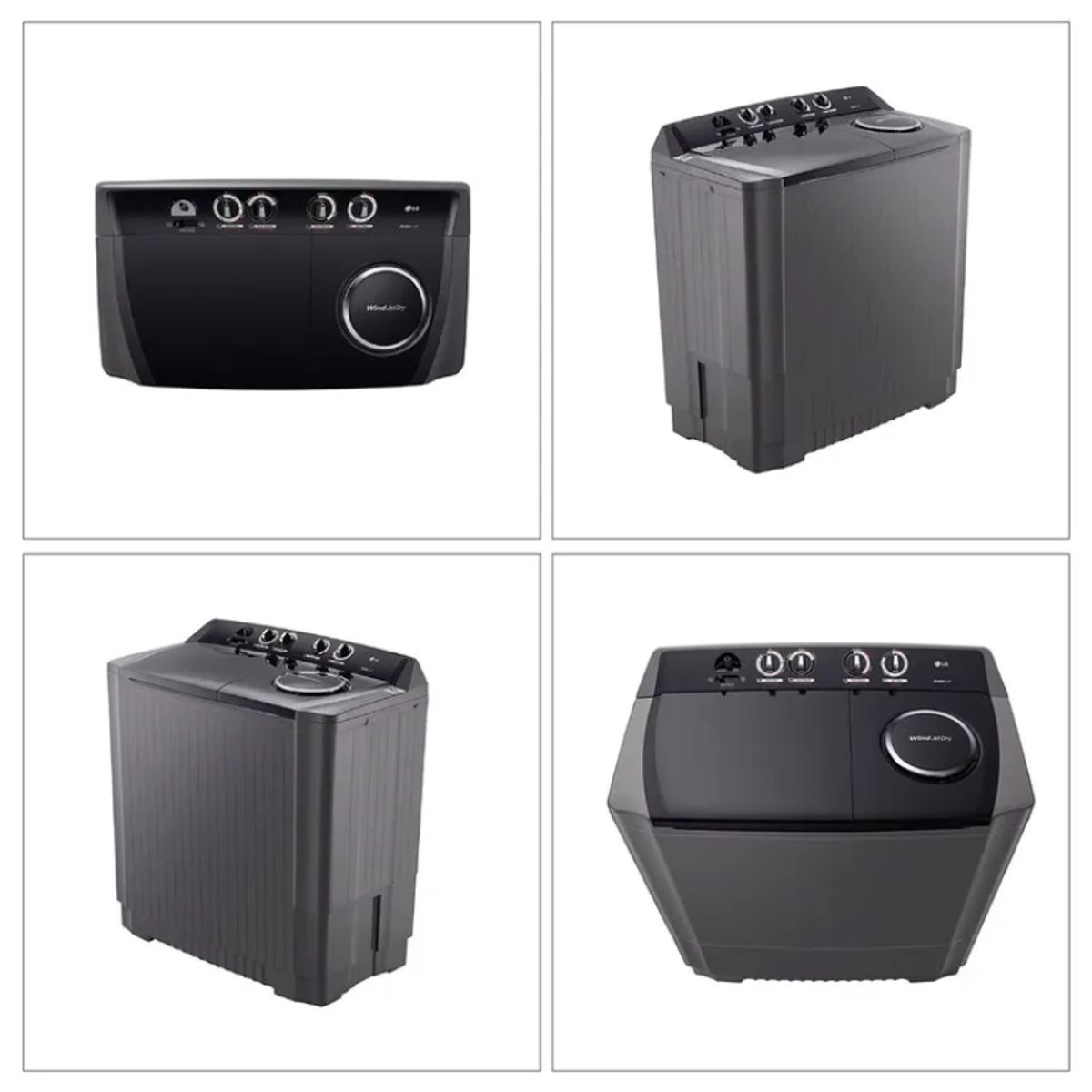 LG - Lavadora LG Semiautomática Carga Superior 15KG WP15BAR Gris