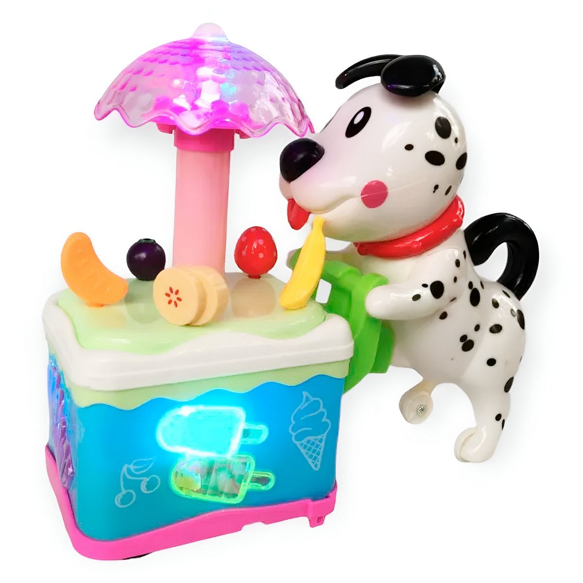 GENERICO - Robot Perro Heladeria Luces Interactivo Juguete + Bateria