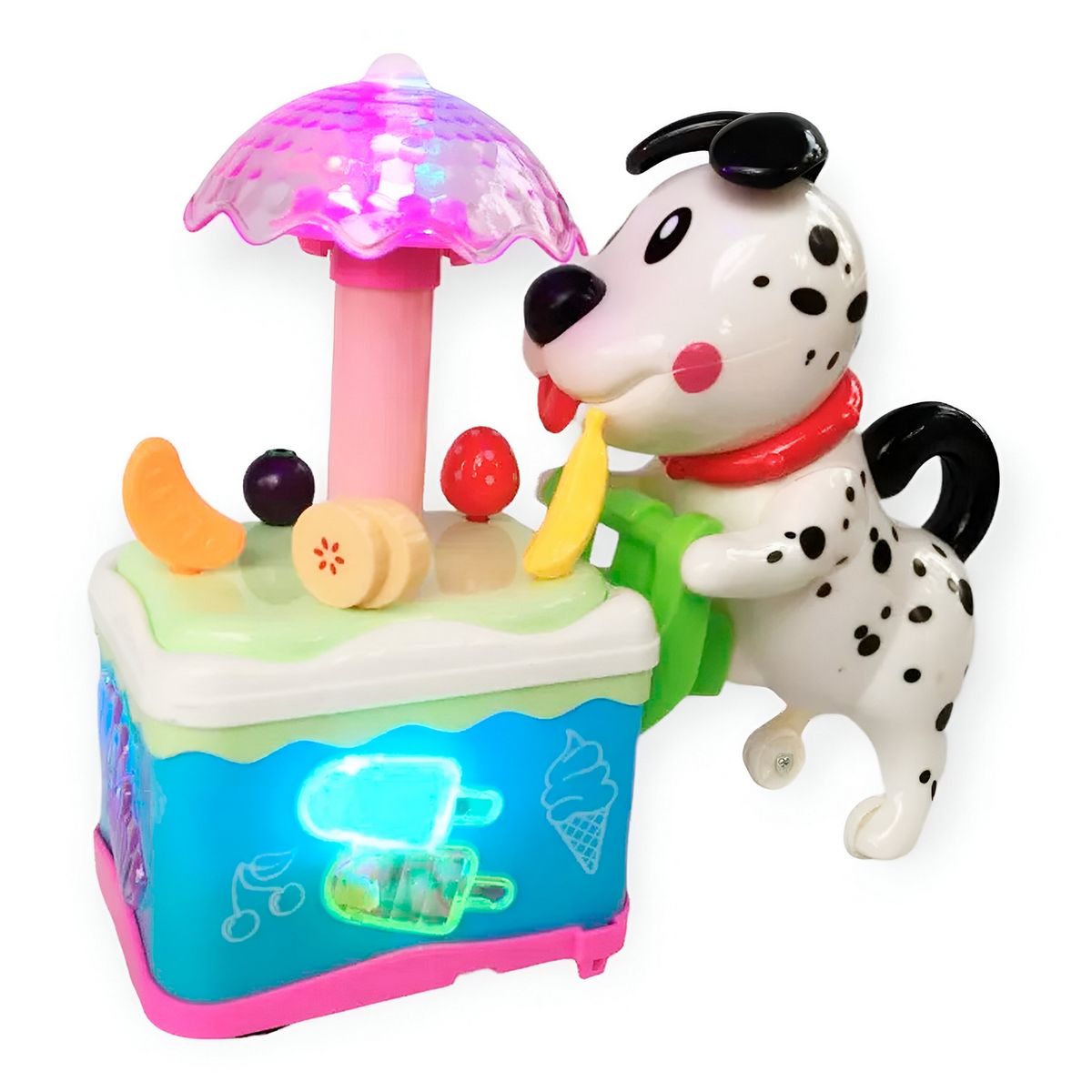 GENERICO - Robot Perro Heladeria Luces Interactivo Juguete + Bateria