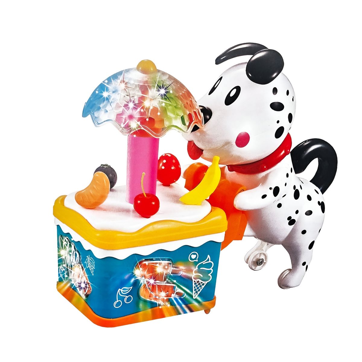 GENERICO - Robot Perro Heladeria Luces Interactivo Juguete + Bateria