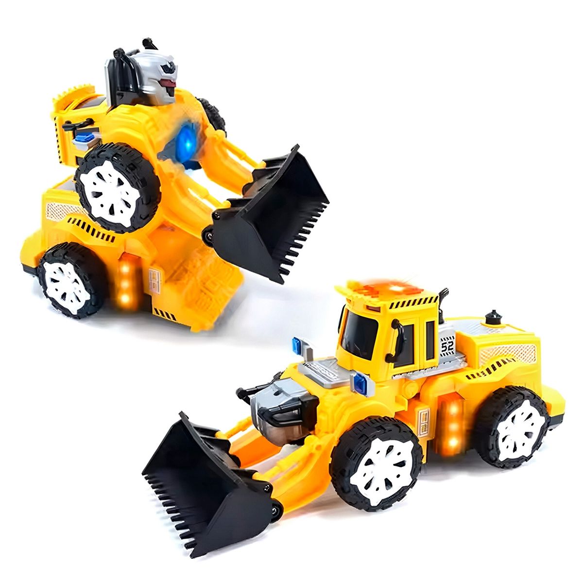 GENERICO - Excavadora Bulldozer Transformers Robot Juguete + Baterias
