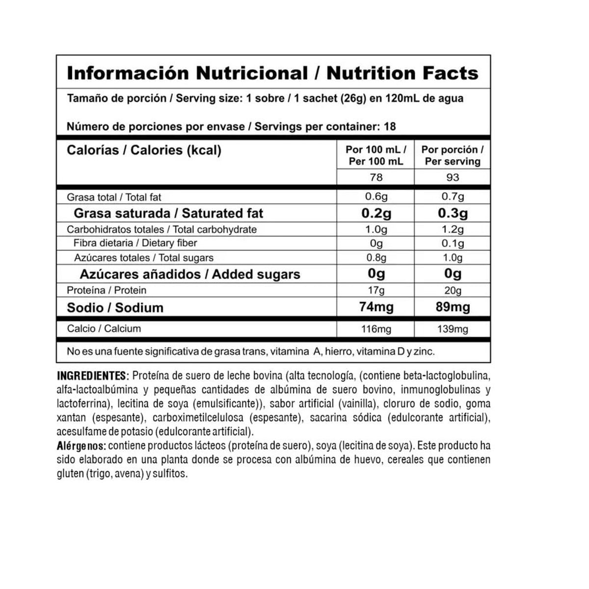 MEGAPLEX - Bipro Classic Vainilla 468 g 18 sobres Proteina
