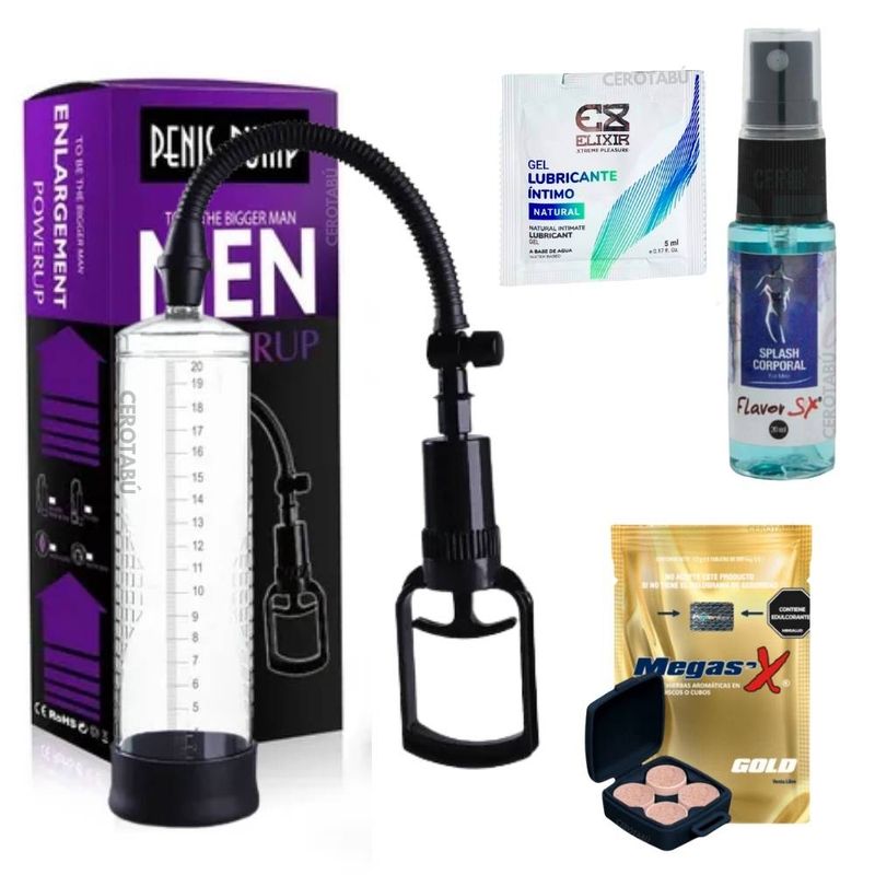 GENERICO - Bomba Succión Pene + Vagin + Potenciador +Lubricante + Feromonas