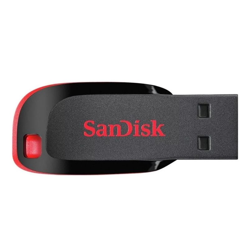 SANDISK - Memoria Usb Sandisk Cruzer Blade 128gb 2.0 Negro Y Rojo
