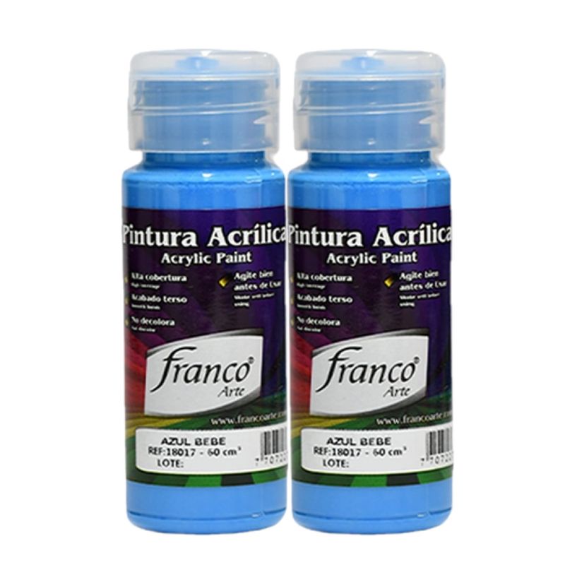 FRANCO ARTE - Pintura Al Frio Azul Bebe 25 Franco Arte X 2 Unidades