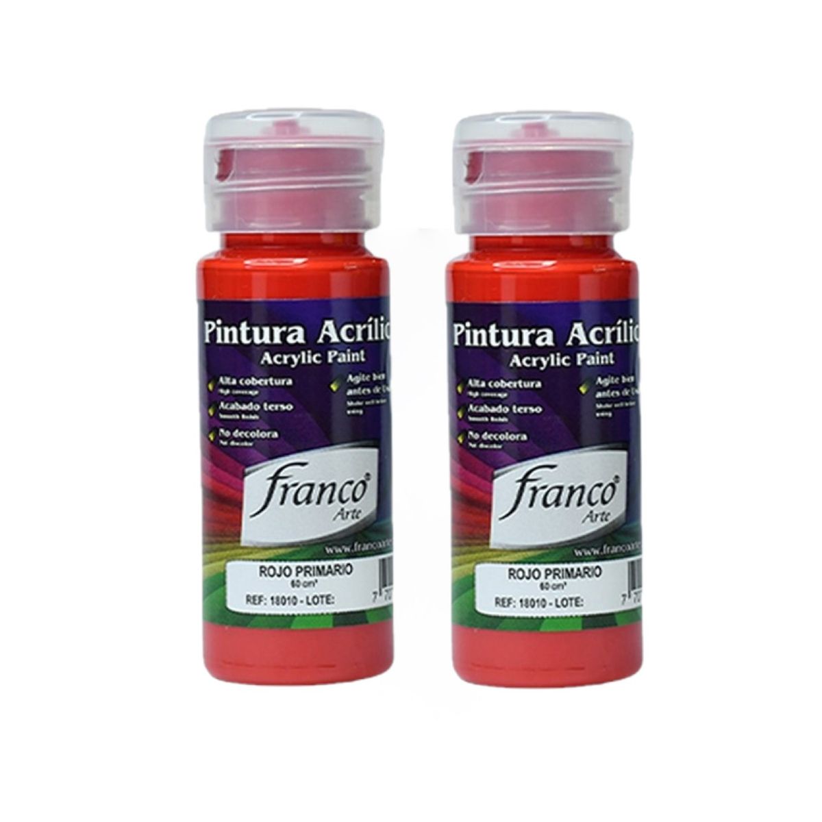FRANCO ARTE - Pintura Al Frio Rojo Primario 15 Franco Arte X 2 Unidades