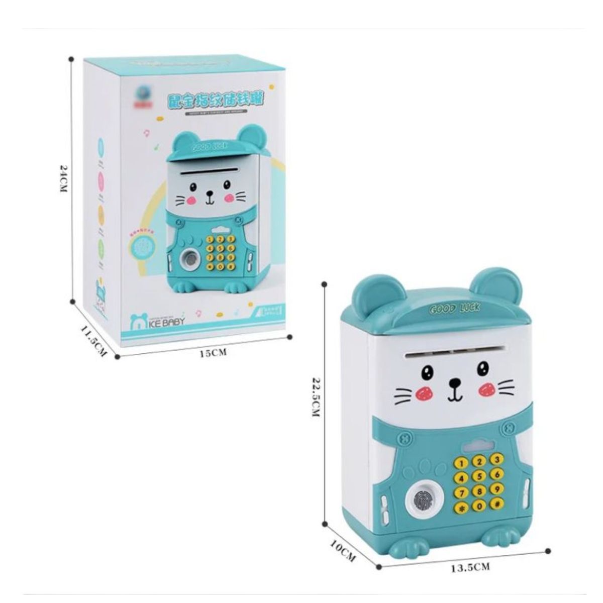 GENERICO - Alcancia Electrónica - Caja Fuerte De Bancos Para Niños Azul