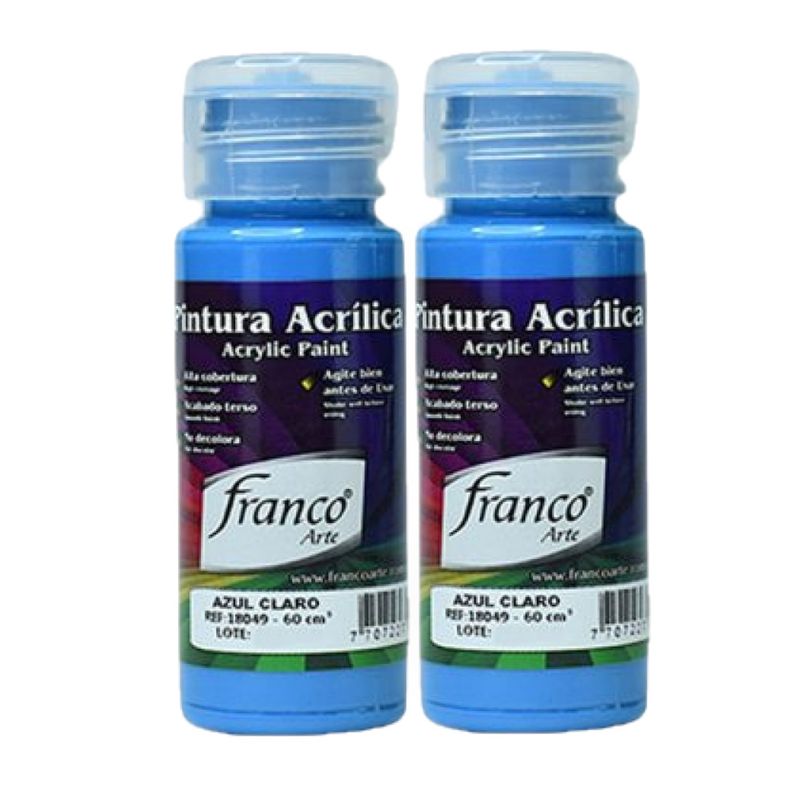 FRANCO ARTE - Pintura Al Frio Azul Claro 62 Franco Arte X 2 Unidades