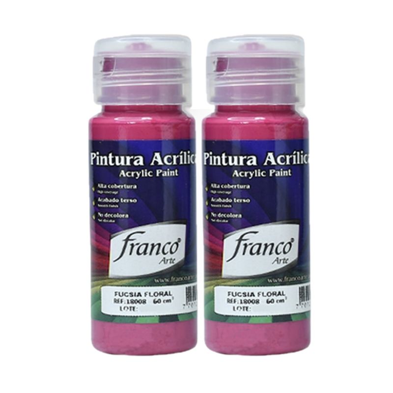 FRANCO ARTE - Pintura Al Frio Fucsia Floral 11 Franco Arte X 2 Unidades