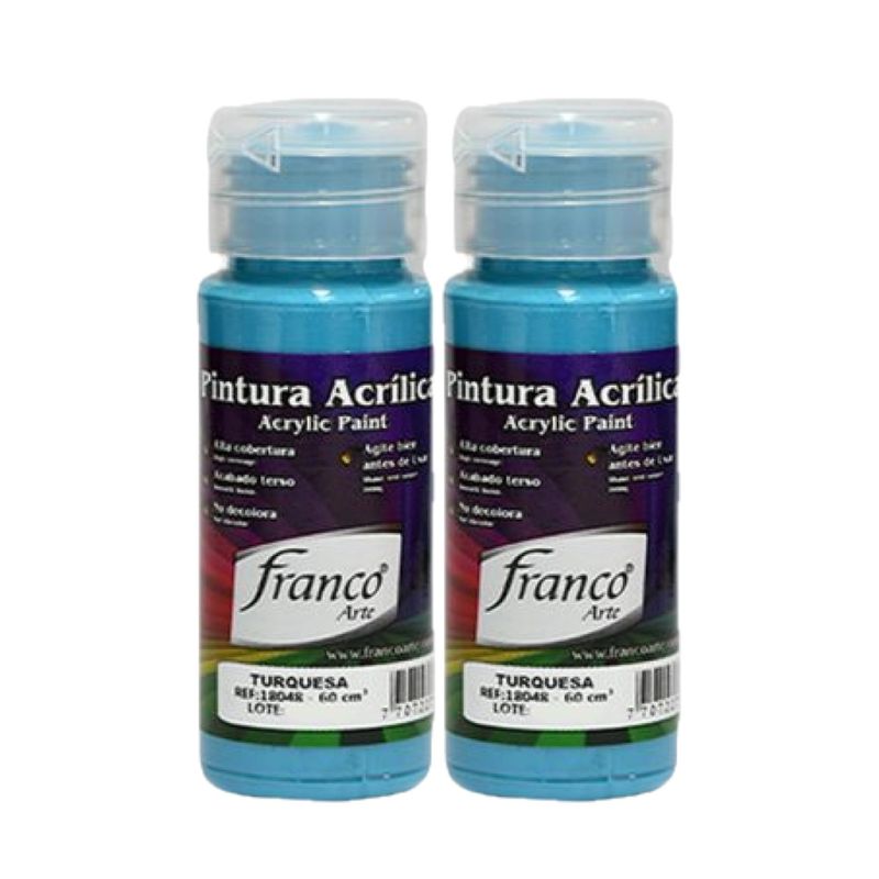 FRANCO ARTE - Pintura Al Frio Turquesa Franco Arte X 2 Unidades