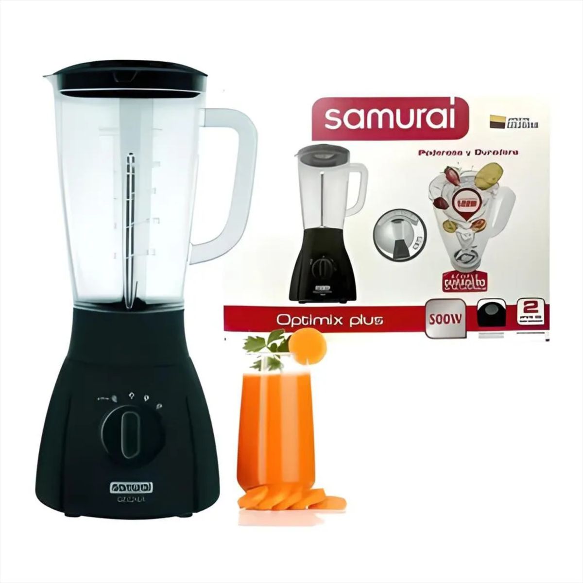 SAMURAI - Licuadora samurai optimix plus negra 500w