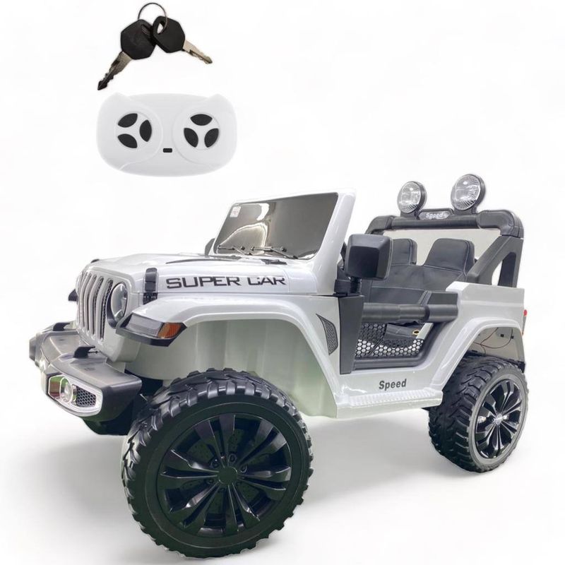 BEBESUNITA - Carro Electrico Niño JEEP RUBICON FT-968 BLANCO