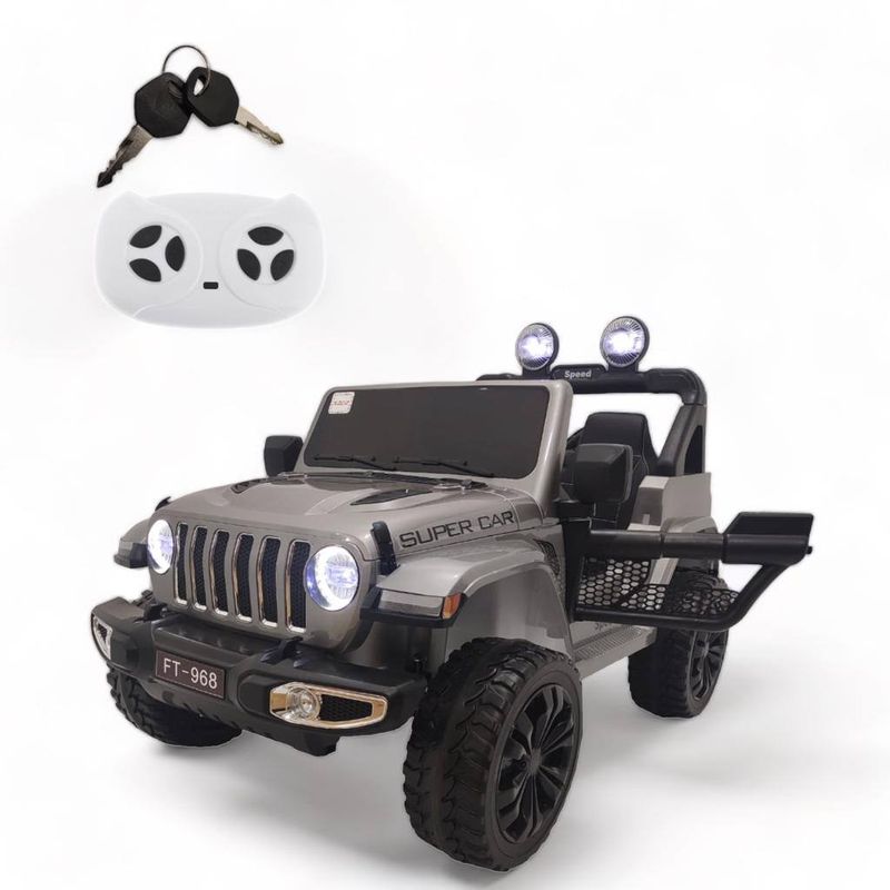 BEBESUNITA - Carro Electrico Niño JEEP RUBICON FT-968 GRIS