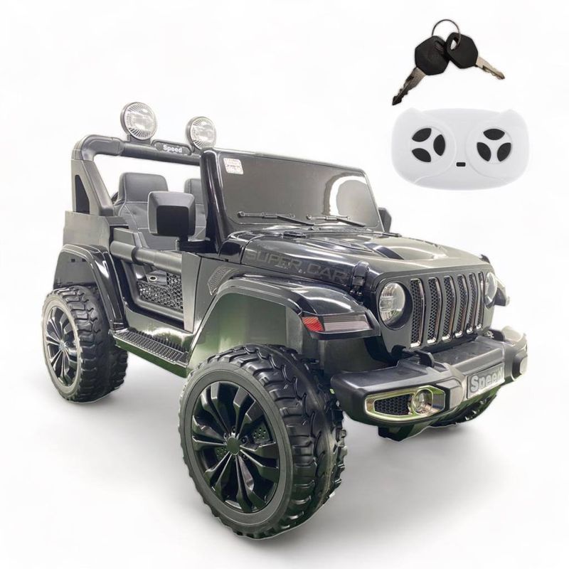 BEBESUNITA - Carro Electrico Niño JEEP RUBICON FT-968 NEGRO