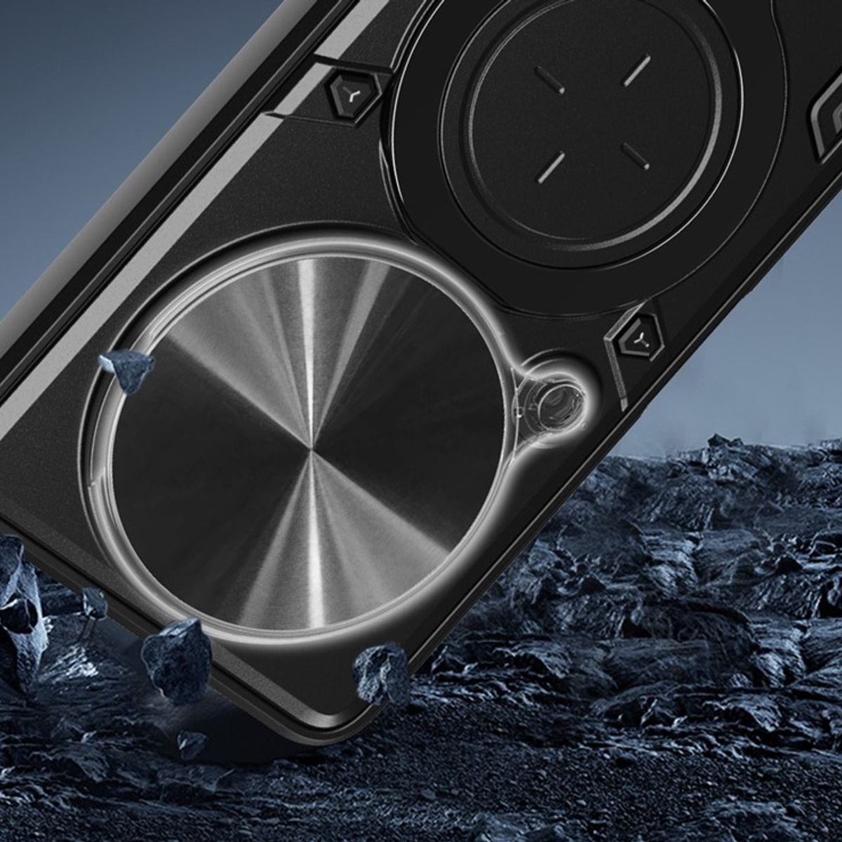 GENERICO - Estuche Proteccion Camara Con Soporte Para Xiaomi 14 Ultra Negro