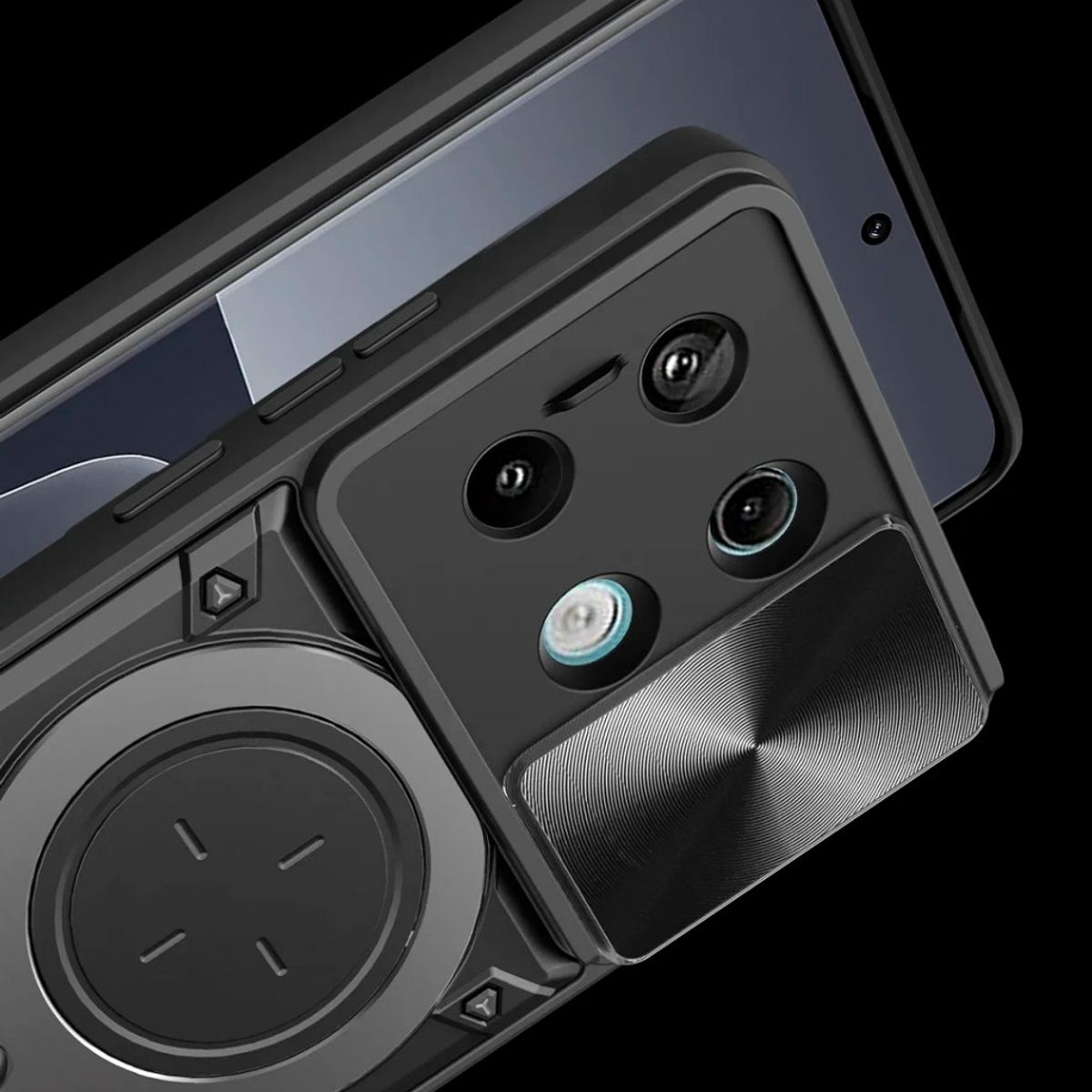 GENERICO - Estuche Protección Camara Con Soporte Para Xiaomi 14 5G Negro