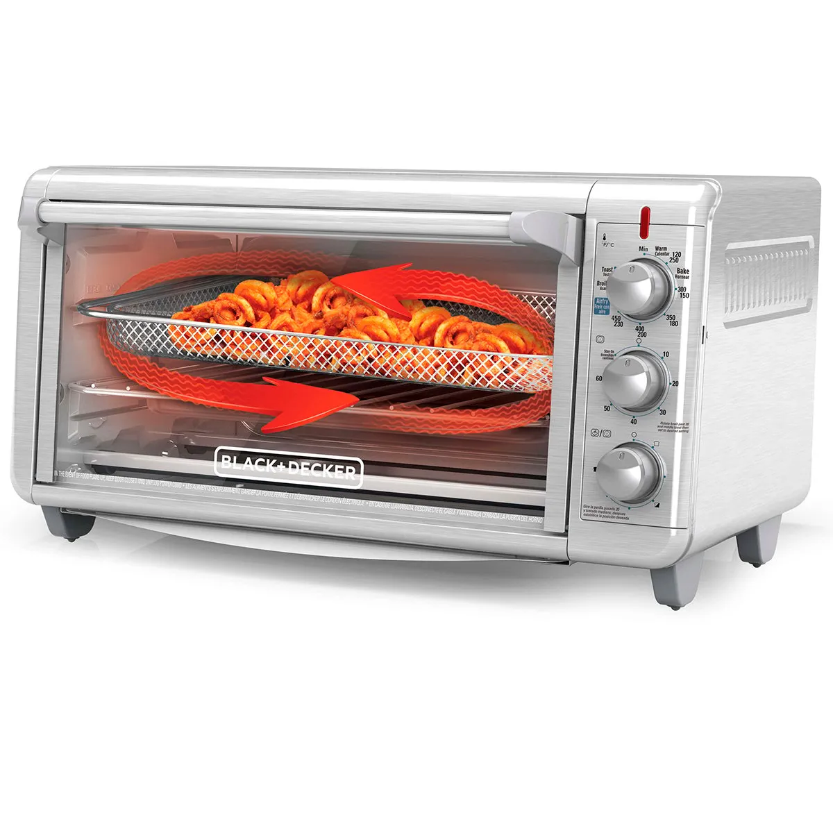 BLACK+DECKER - Horno Eléctrico Black+Decker con Freidora de Aire de 30 litros TO3265XSS-LA